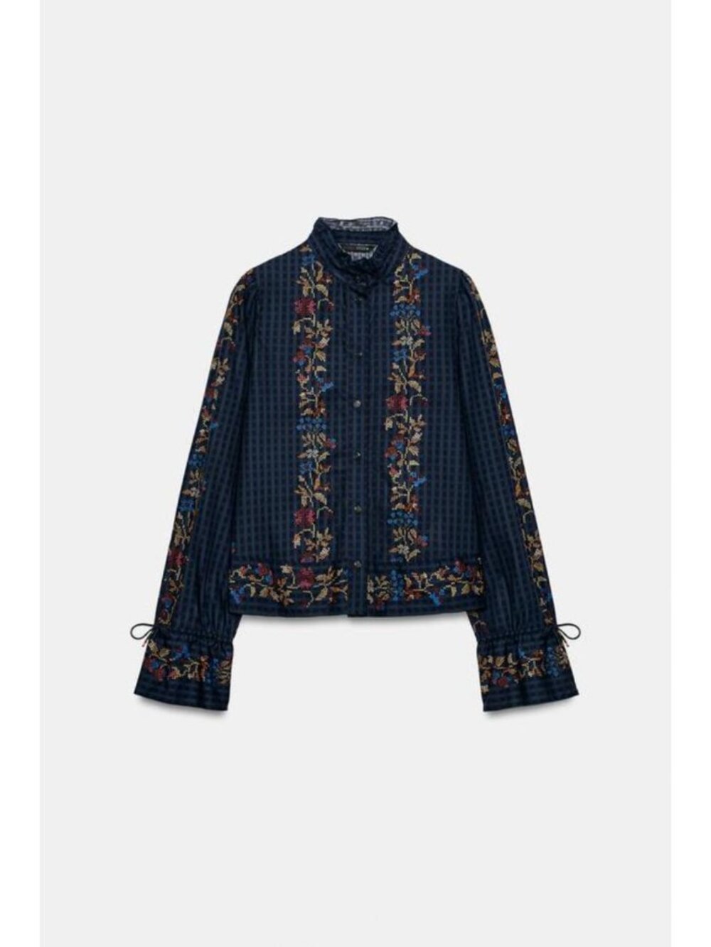 ZARA RUFFLE PRINT BLOUSE 8052/215/330